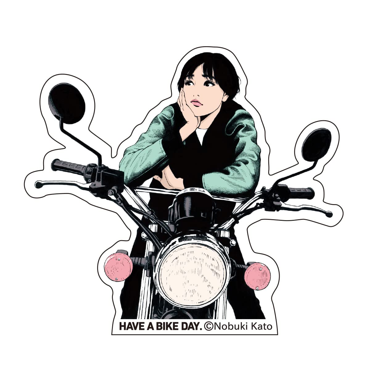 Amazon.co.jp: HAVE A BIKE DAY.ステッカー HABD MOTO GIRL Waiting
